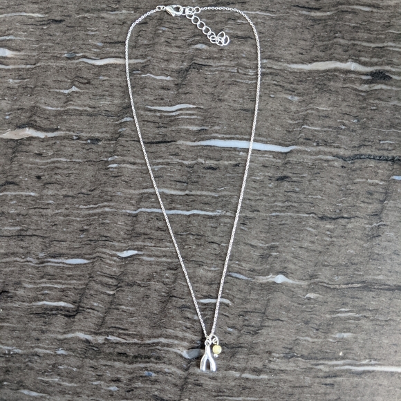 Dainty Wishbone Necklace - Picture 3 of 4